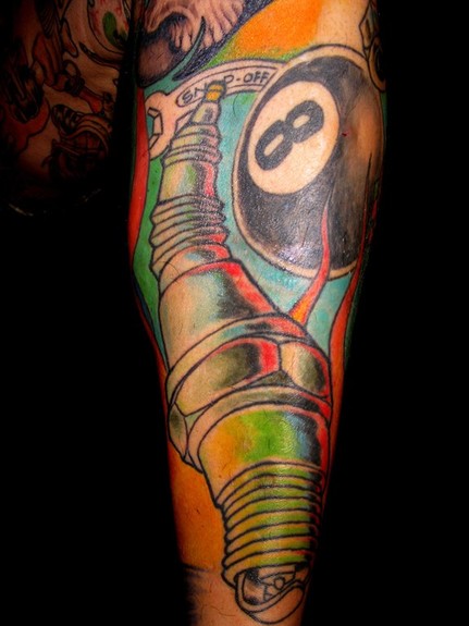 Tattoos - Asho Libre - Spark Plug Tattoo